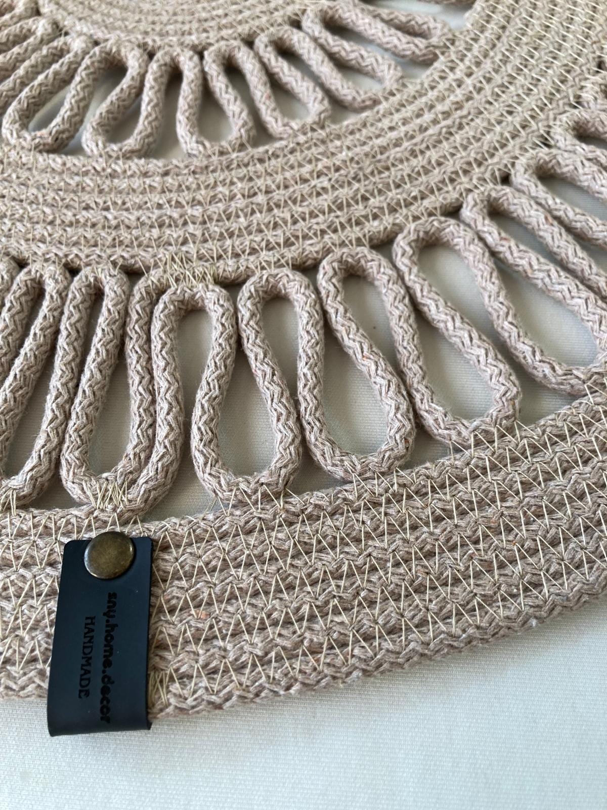 Crochet Table Runner: Boho Cotton Table Linens, Handmade