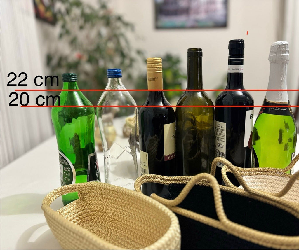 Gehäkelter Weinflaschenhalter – geflochtener Flaschenträger, Geschenktasche