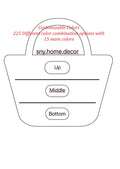Customizable Three-Tone Rope Tote Bag: Handmade Color Block Beach Bag