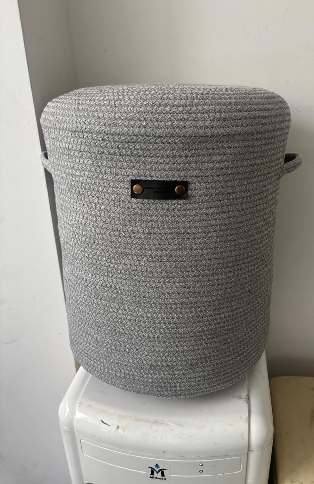 Handmade Woven Water Dispenser Bottle Cover: Rustic Crochet Carboy Cover