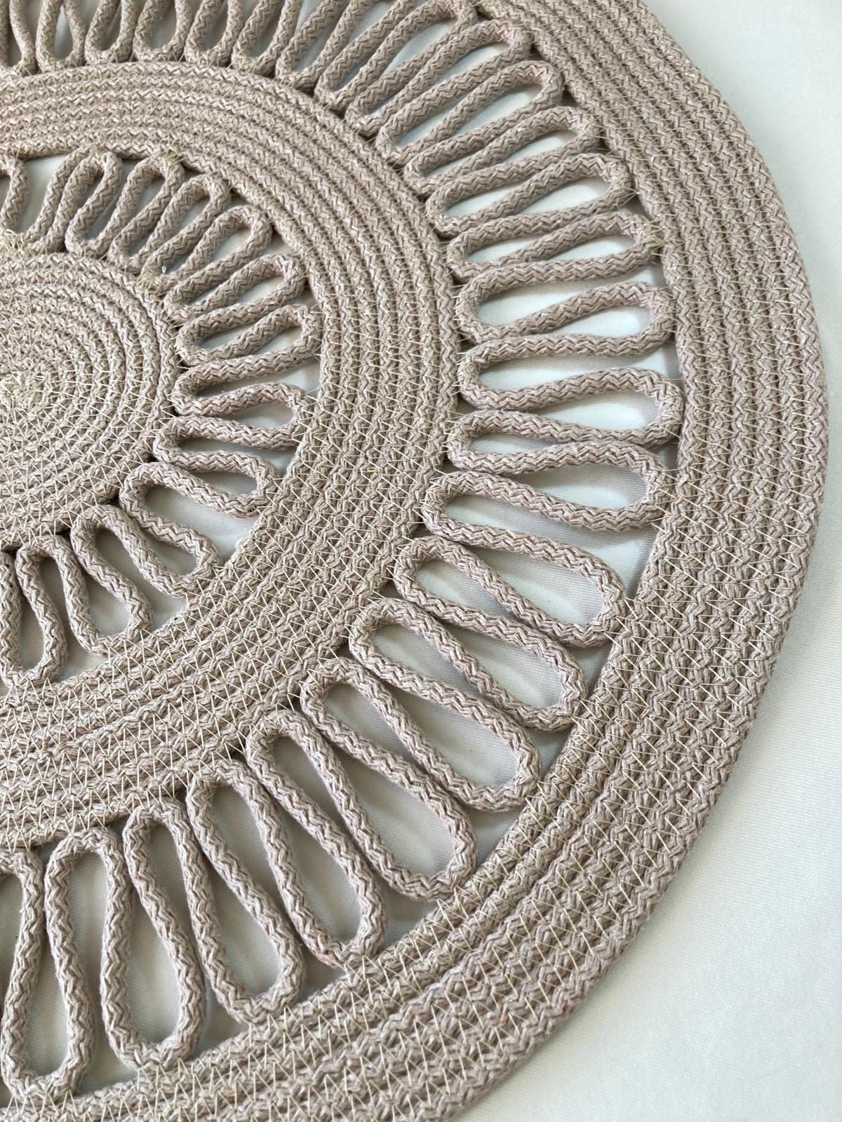 Crochet Table Runner: Boho Cotton Table Linens, Handmade