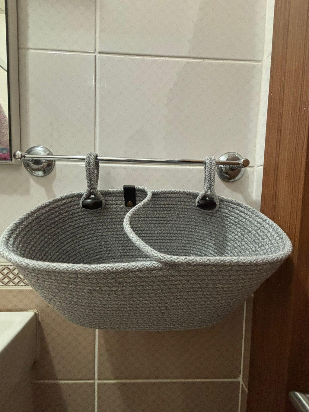 Hanging Cotton Rope Storage Basket: Multi-Use Organizer