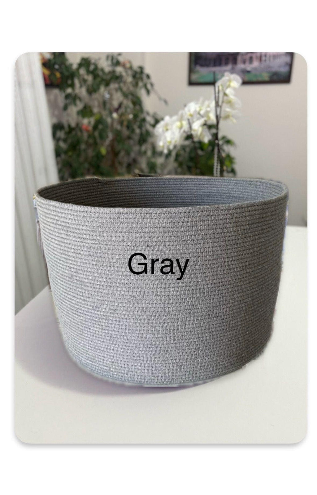 Handmade Cotton Rope Basket with Lid: XL Woven Storage Organizer