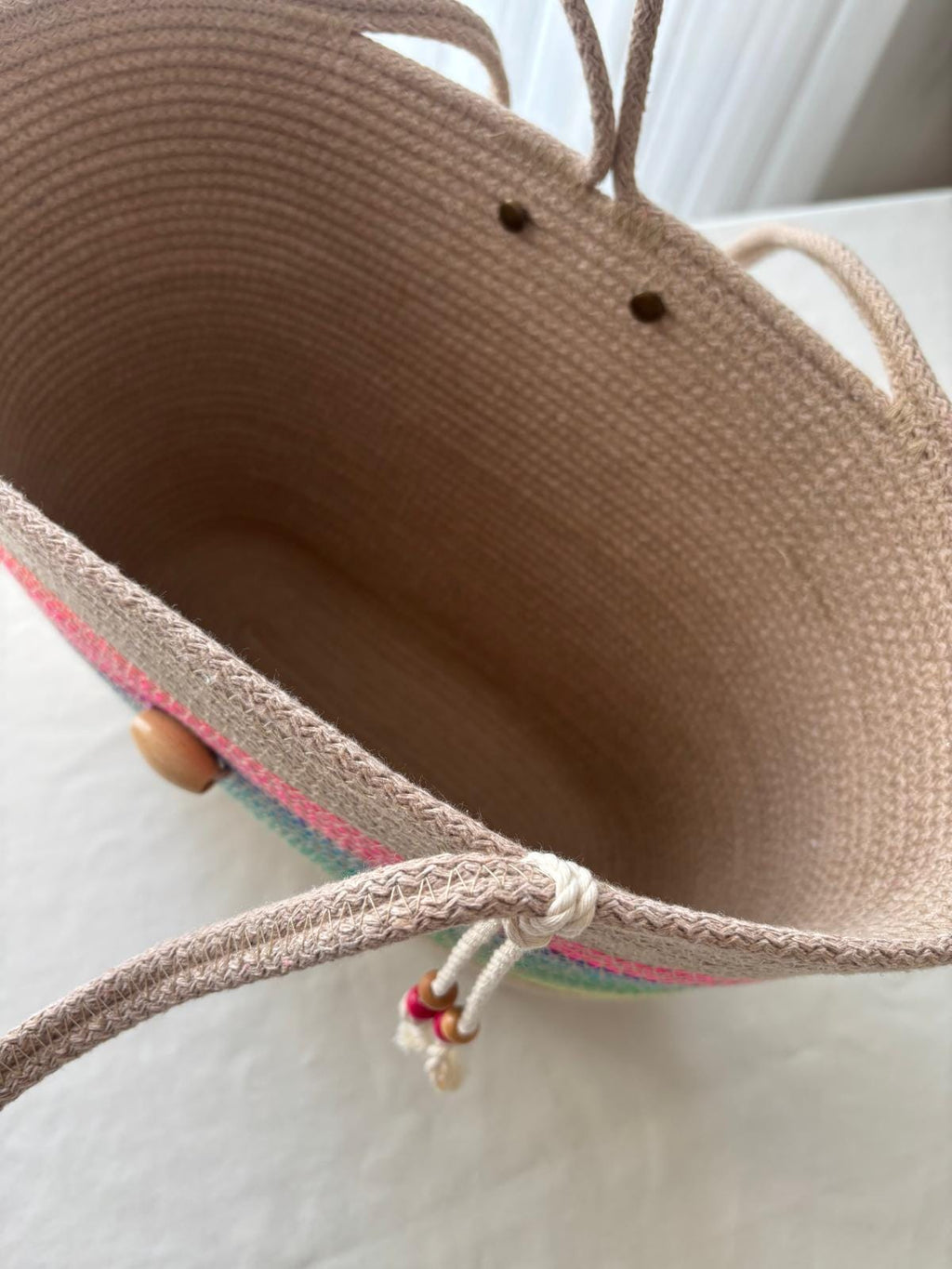 Handmade Jute Rope Shoulder Bag: Braided Boho Beach Tote