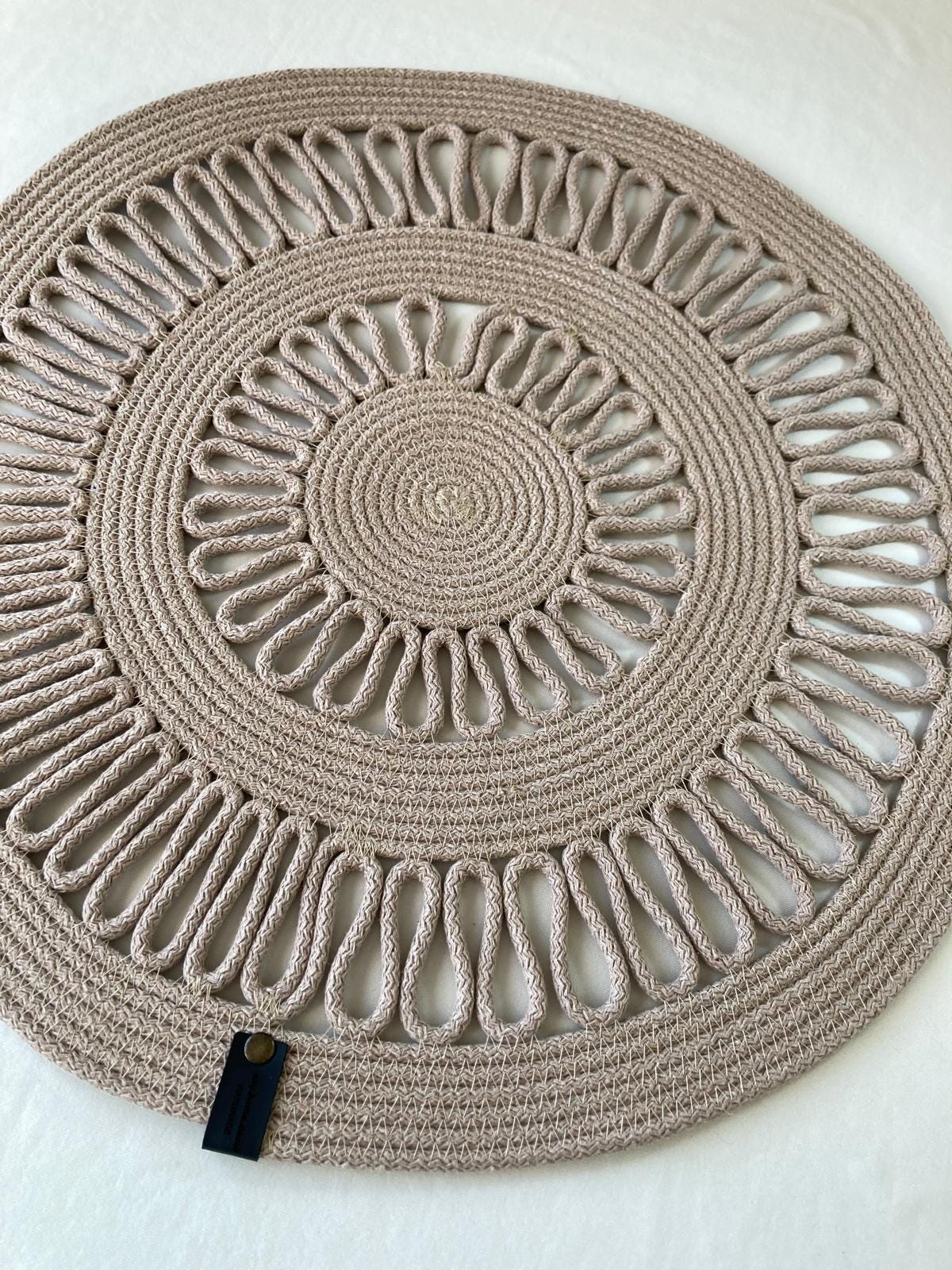 Crochet Table Runner: Boho Cotton Table Linens, Handmade