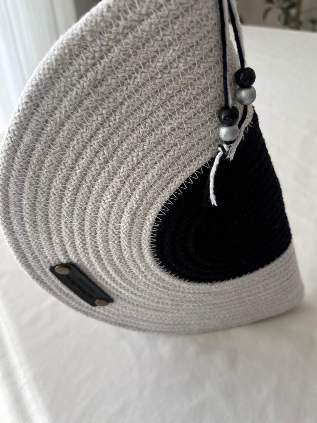 Handmade Jute Rope Bag Set: Braided Beach Tote & Clutch