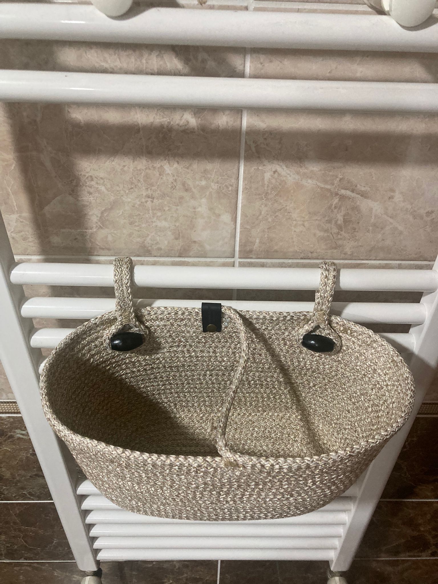 Hanging Cotton Rope Storage Basket: Multi-Use Organizer
