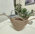 Handmade Rope Tote Bag: Woven Braid Purse - Boho Minimalist Handbag