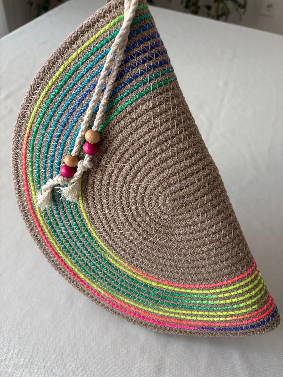 Handmade Jute Rope Shoulder Bag: Braided Boho Beach Tote