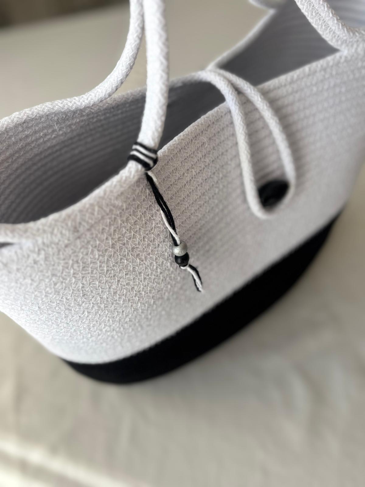 Handgefertigtes Juteseil-Taschenset: Geflochtene Strandtasche & Clutch