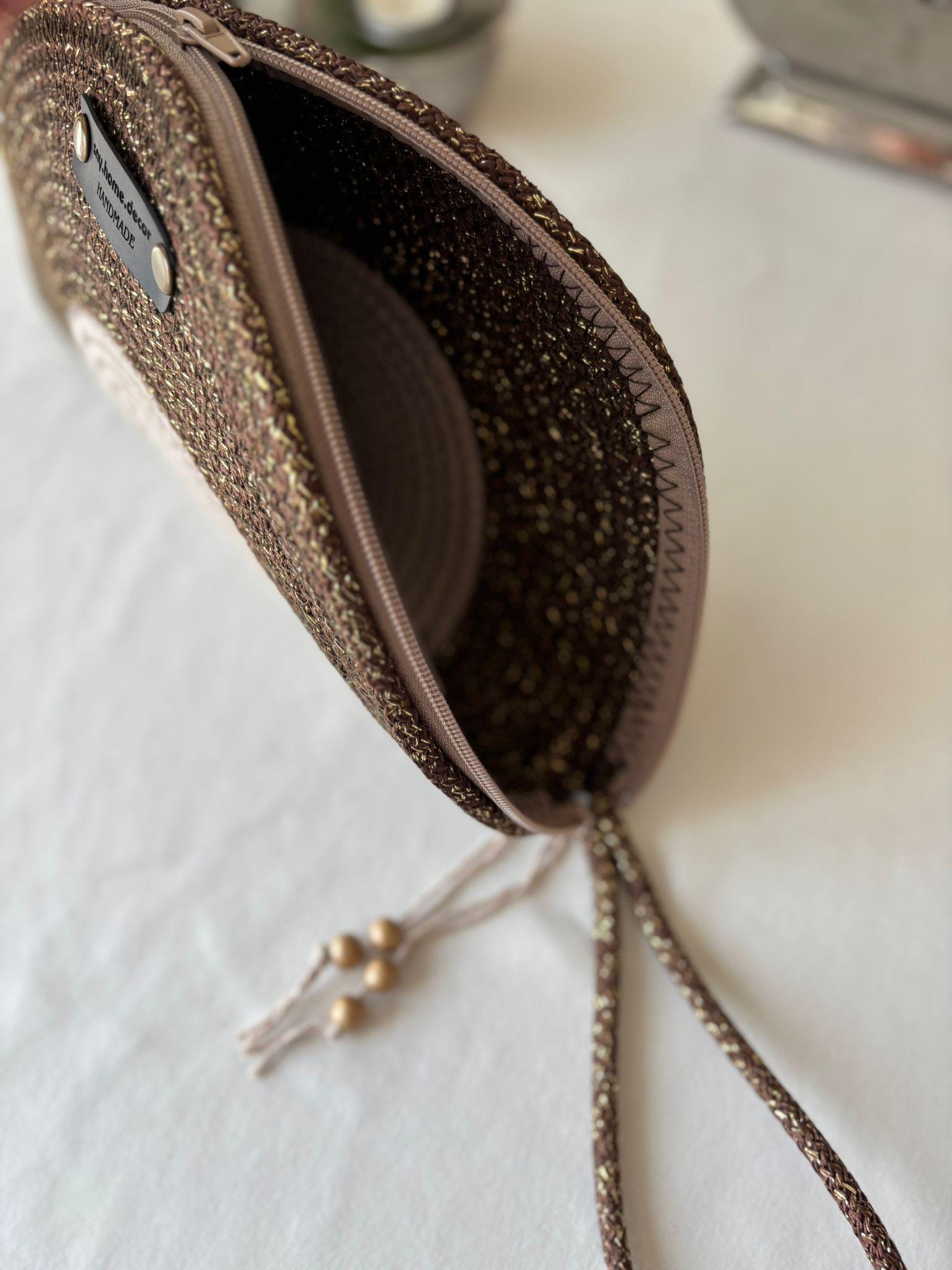 Handwoven Jute Rope Shoulder Bag: Boho Beach Tote