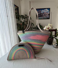 Bolso de mano de cuerda de yute hecho a mano: bolso de playa bohemio trenzado