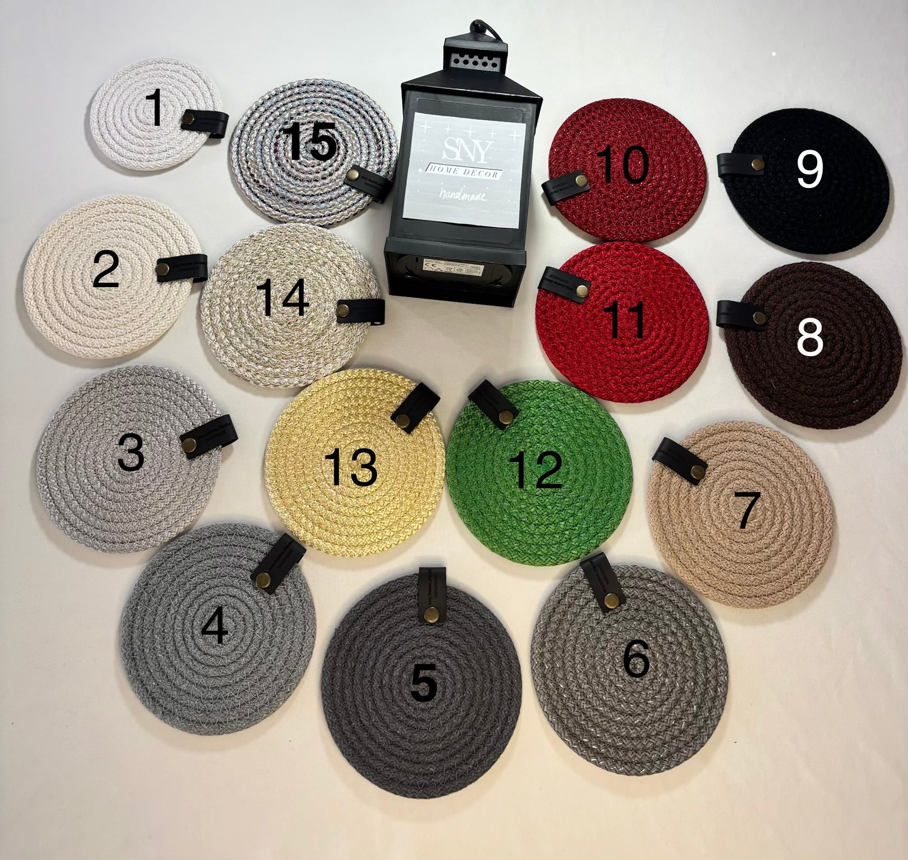 Shining Ecru Handmade Cotton Rope Placemat Set: Dining Table Decor