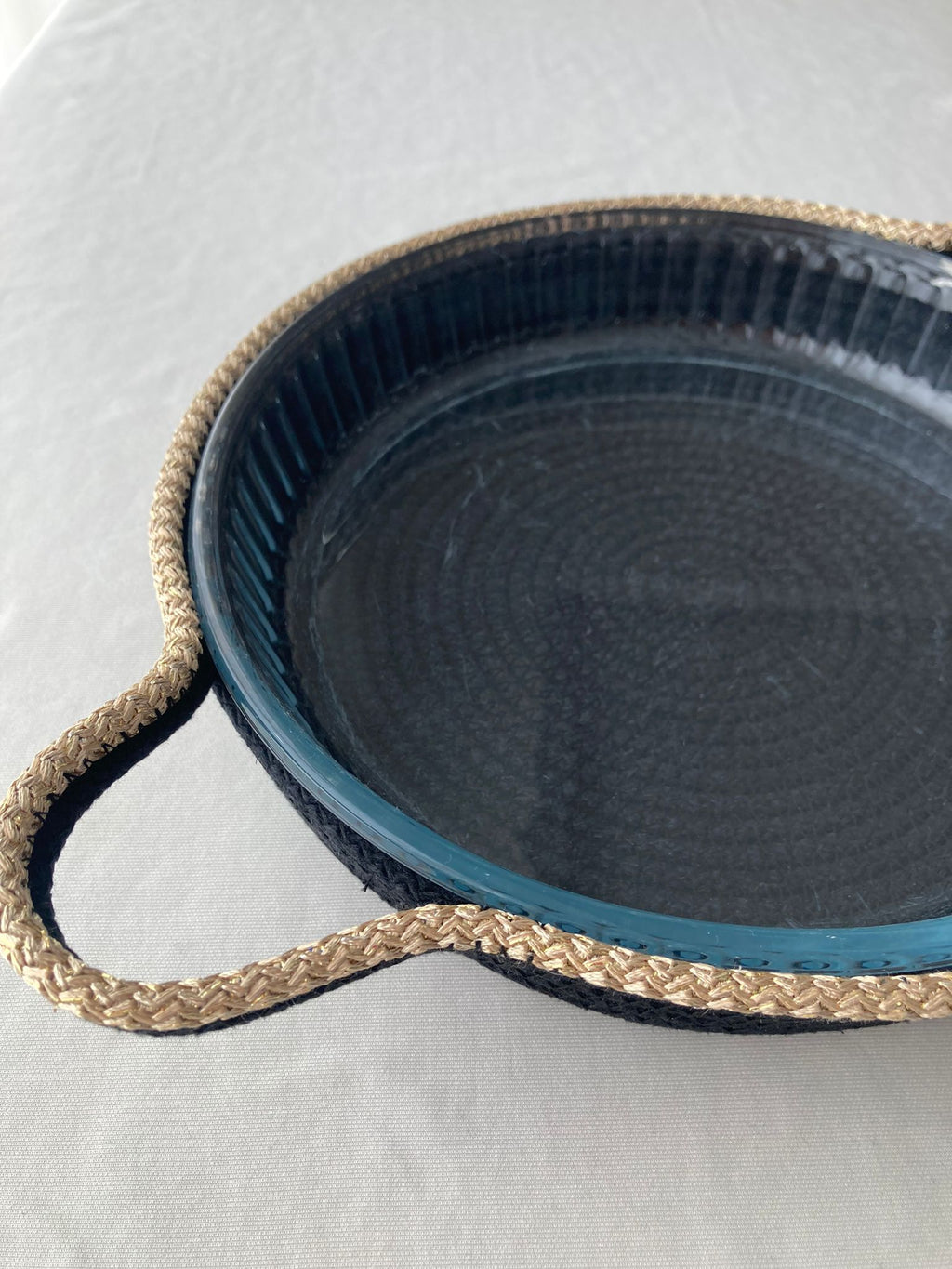 Handmade Terracotta Casserole Dish with Woven Cover - Hot Meal Serving