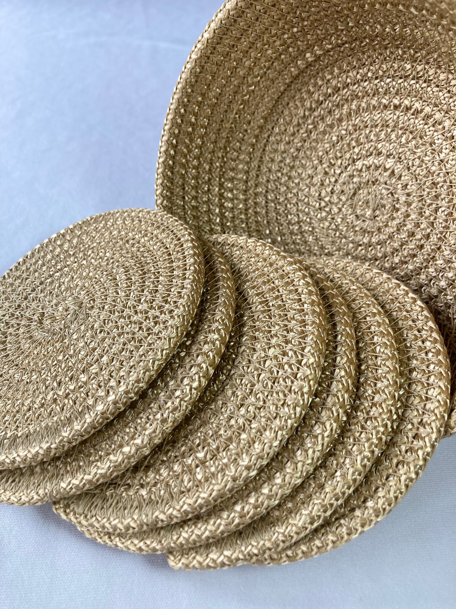 Crochet Coasters Set: Handmade Cotton Drink Coasters with Basket