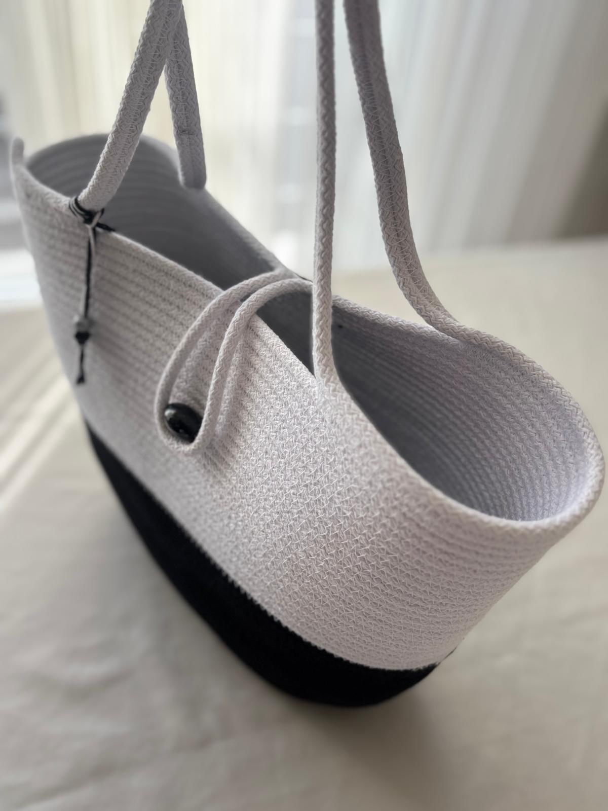 Handmade Jute Rope Bag Set: Braided Beach Tote & Clutch
