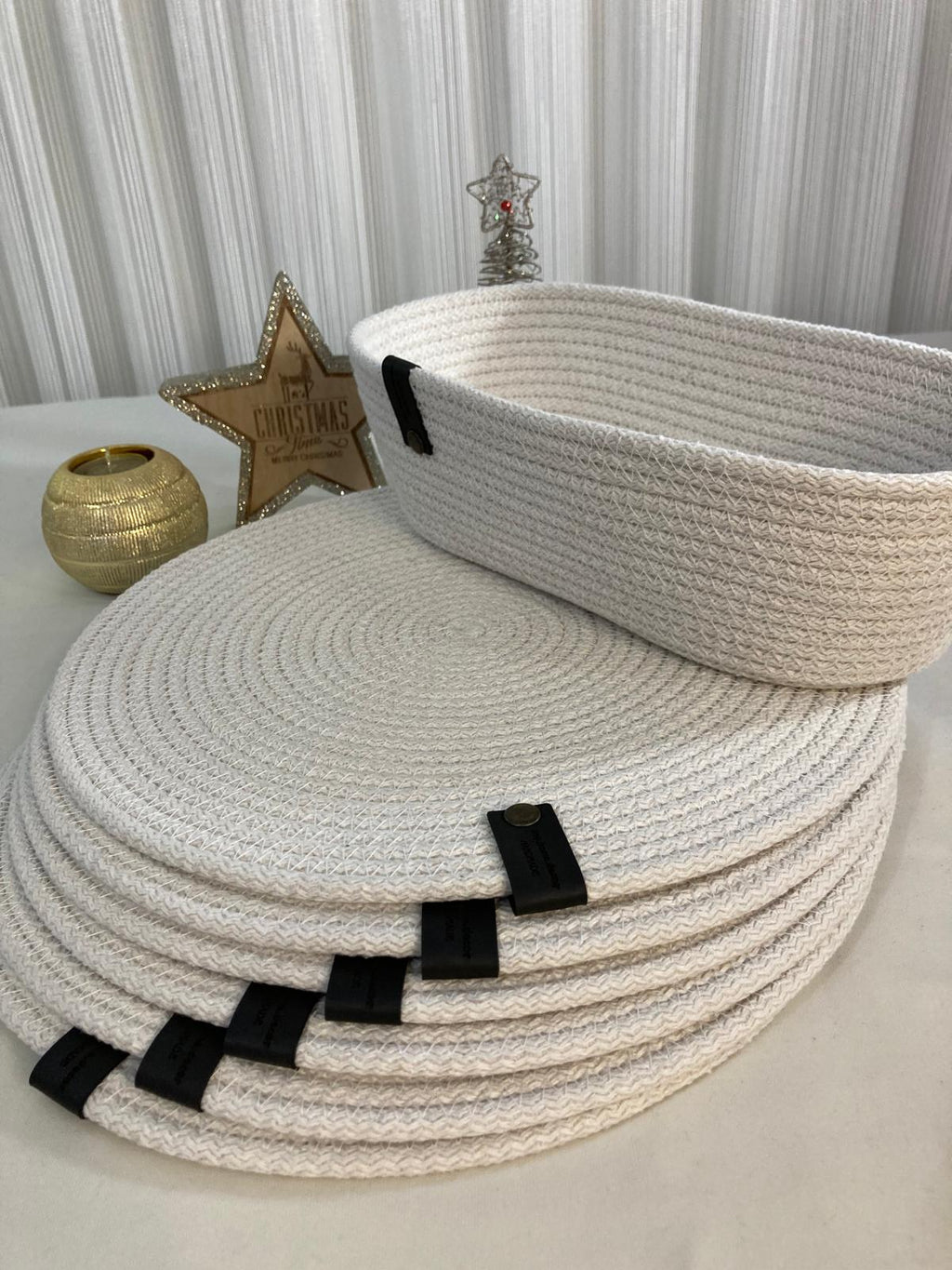 Handmade Cotton Rope Placemat Set: Dining Table Decor
