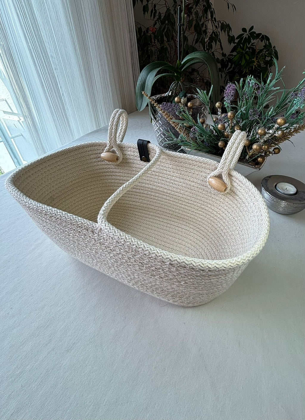 Hanging Cotton Rope Storage Basket: Multi-Use Organizer