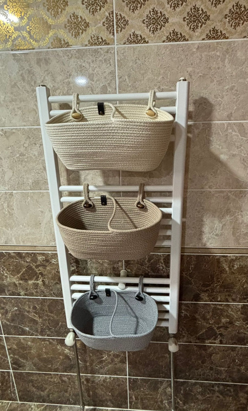 Hanging Cotton Rope Storage Basket: Multi-Use Organizer