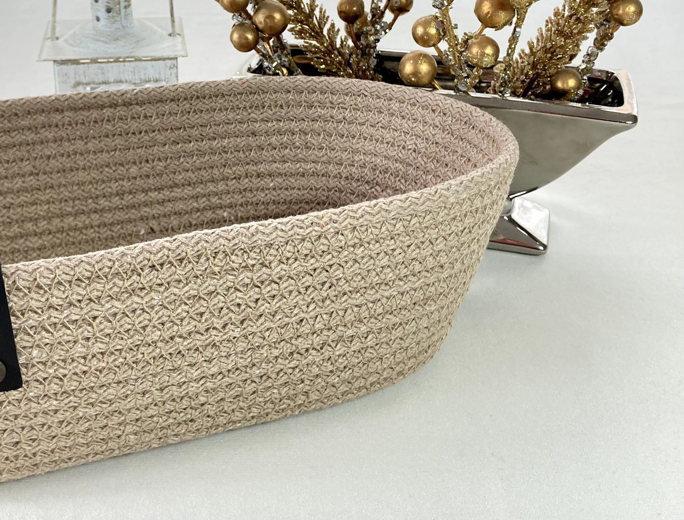 Handmade Beige Rope Placemat Set – Woven Dining Table Decor