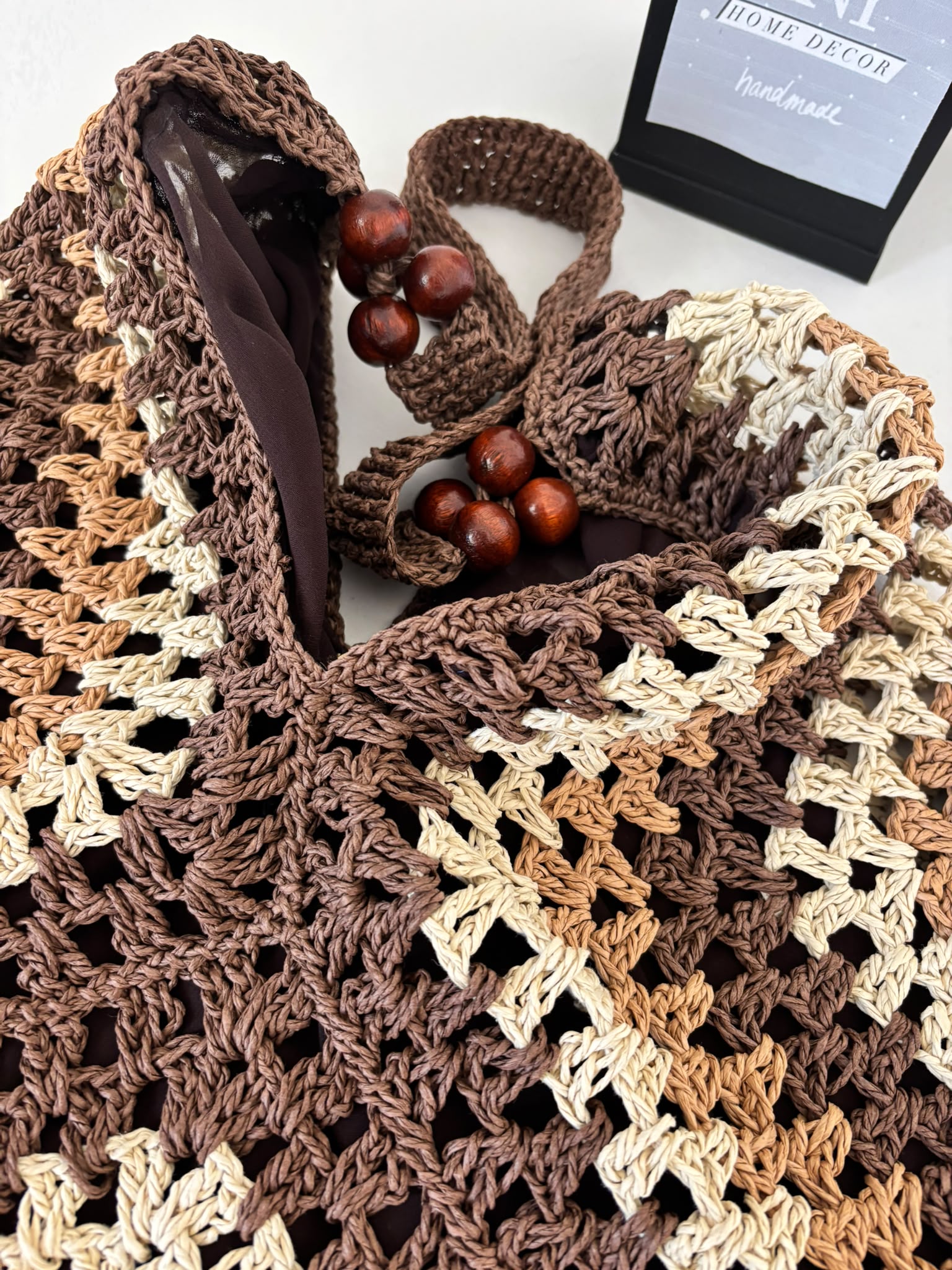 Handmade Raffia Crochet Beach Bag, Summer Market Bag, Boho Shoulder Tote, Lightweight Vacation Bag, Eco Friendly Large Women's Handbag