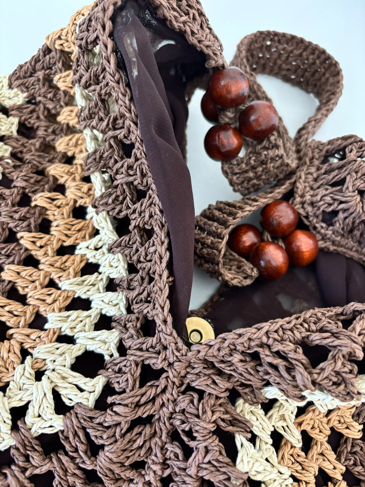 Handmade Raffia Crochet Beach Bag, Summer Market Bag, Boho Shoulder Tote, Lightweight Vacation Bag, Eco Friendly Large Women's Handbag
