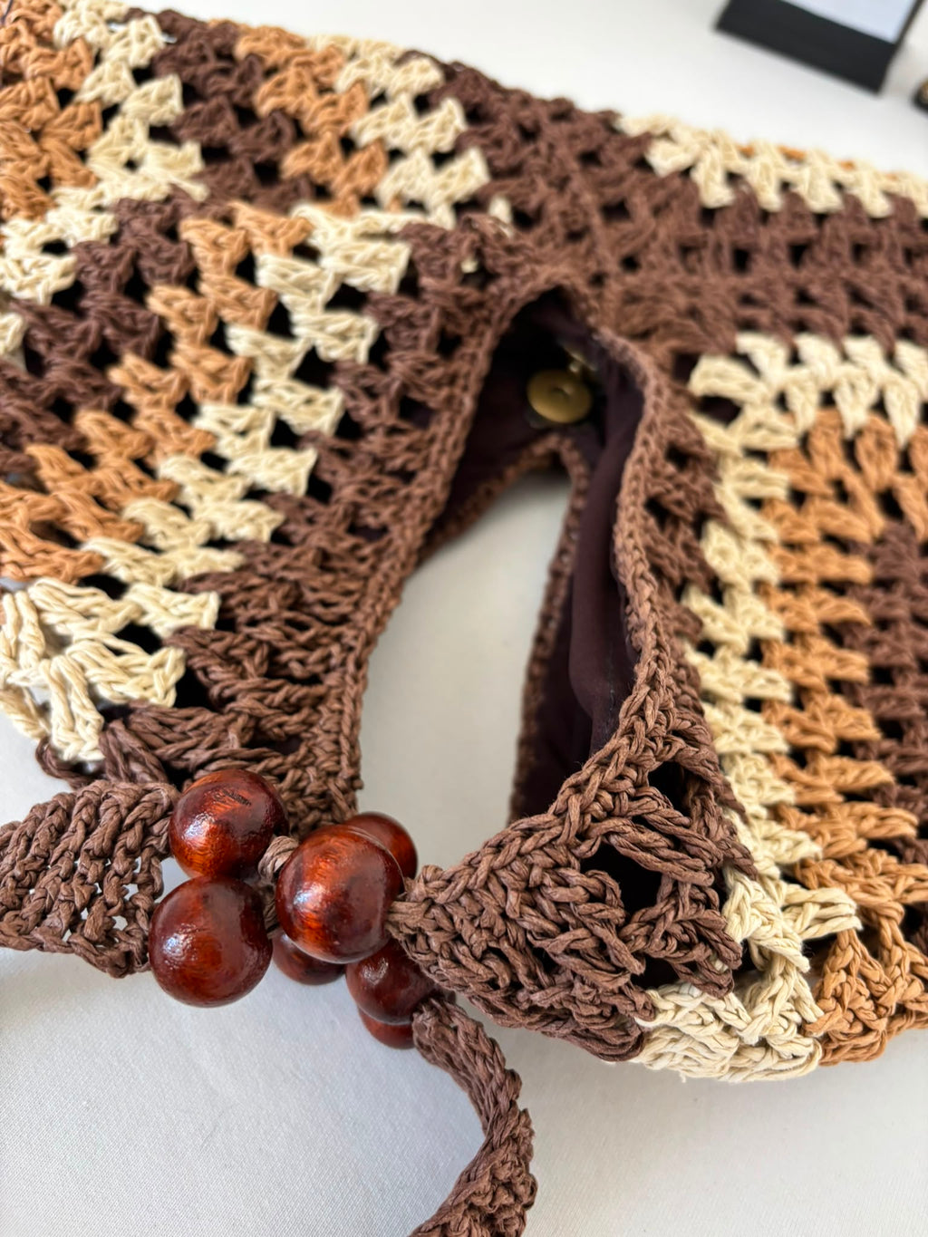 Handmade Raffia Crochet Beach Bag, Summer Market Bag, Boho Shoulder Tote, Lightweight Vacation Bag, Eco Friendly Large Women's Handbag