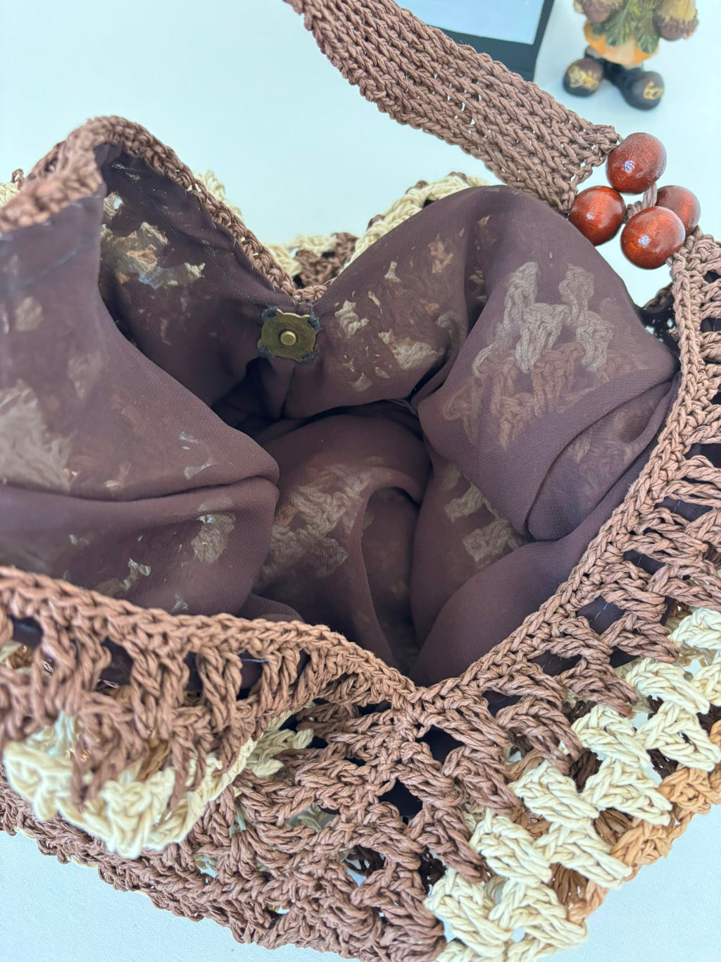 Handmade Raffia Crochet Beach Bag, Summer Market Bag, Boho Shoulder Tote, Lightweight Vacation Bag, Eco Friendly Large Women's Handbag