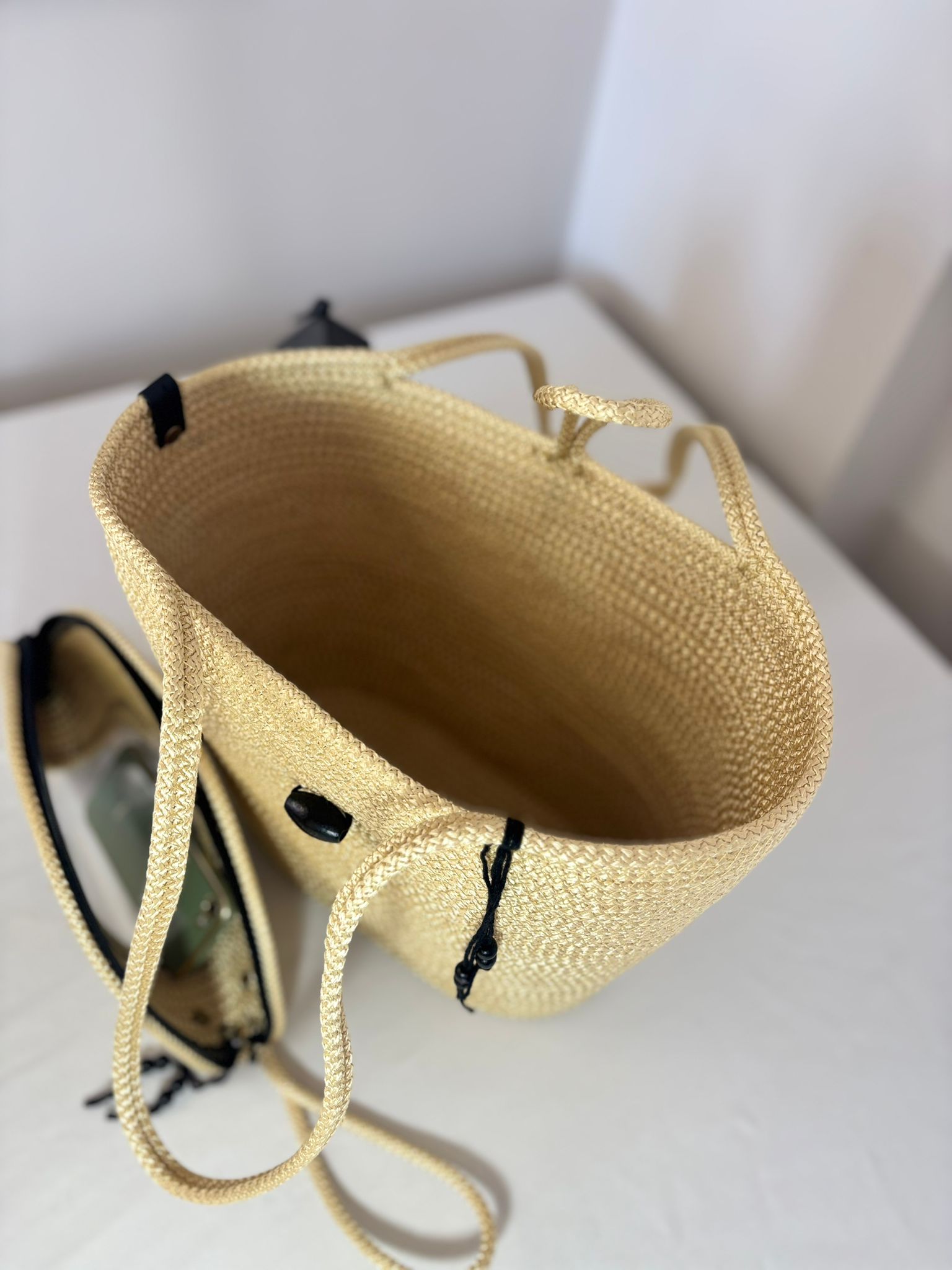 Gold Handmade Jute Rope Tote Bag - Braided Beach Shoulder Bag - Boho Summer Handbag