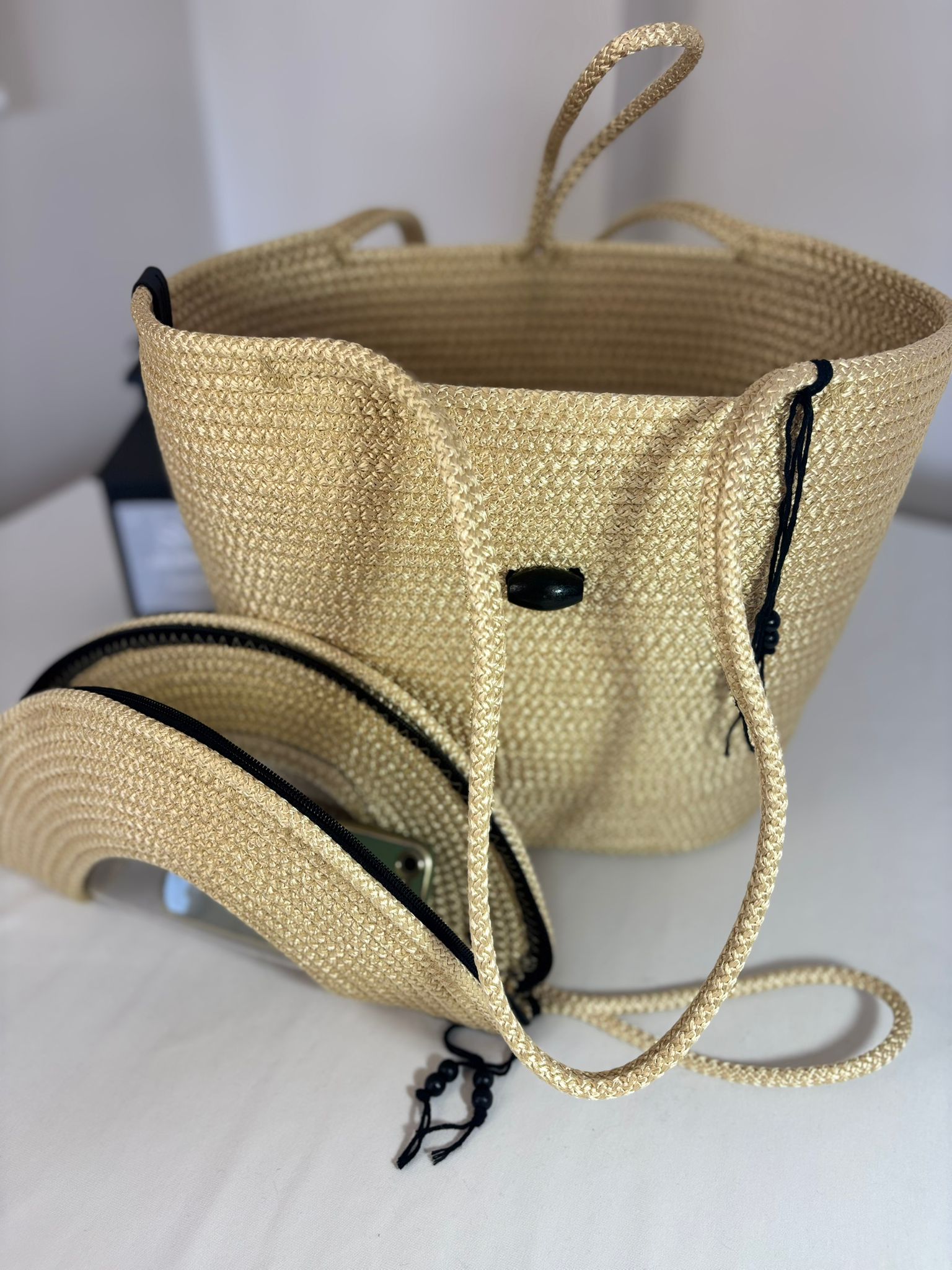Gold Handmade Jute Rope Tote Bag - Braided Beach Shoulder Bag - Boho Summer Handbag