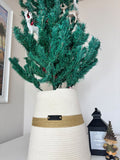 Round wicker Christmas tree collar ,stand cover; woven tree skirt, Christmas tree enclosure, Christmas tree base Cover / plant pot cover