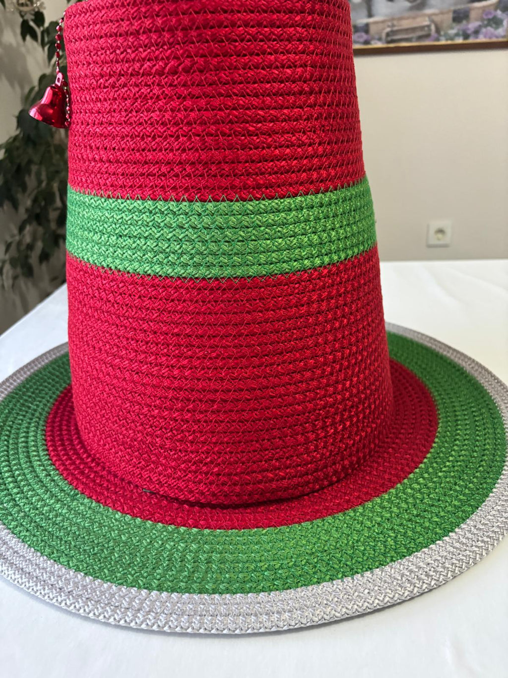 2-Piece Set Handmade Wicker Christmas Tree Stand Cover, Rustic Tree Skirt, Eco-Friendly Base Cover