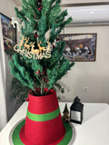 2-Piece Set Handmade Wicker Christmas Tree Stand Cover, Rustic Tree Skirt, Eco-Friendly Base Cover