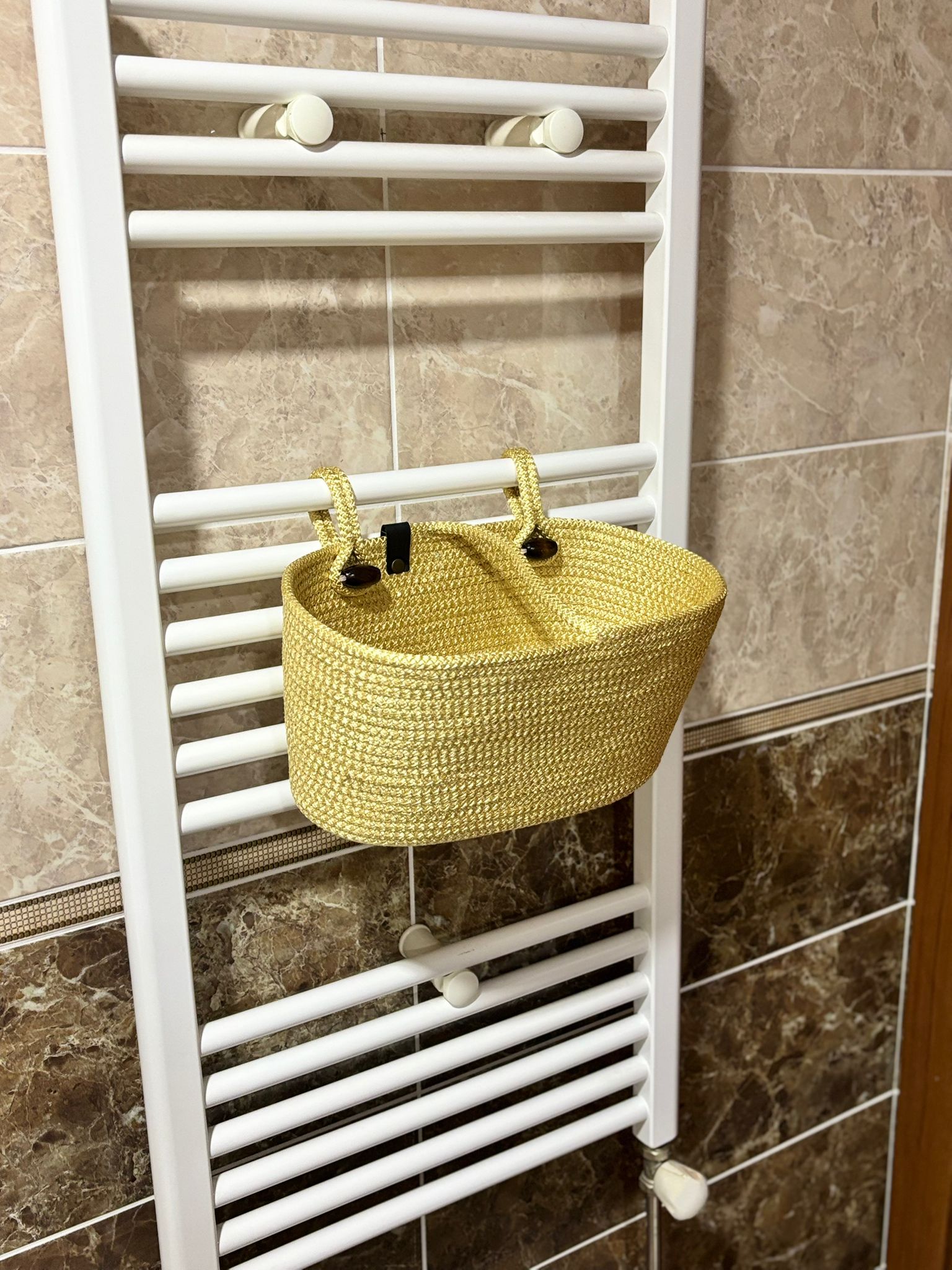 Hanging Cotton Rope Storage Basket: Multi-Use Organizer