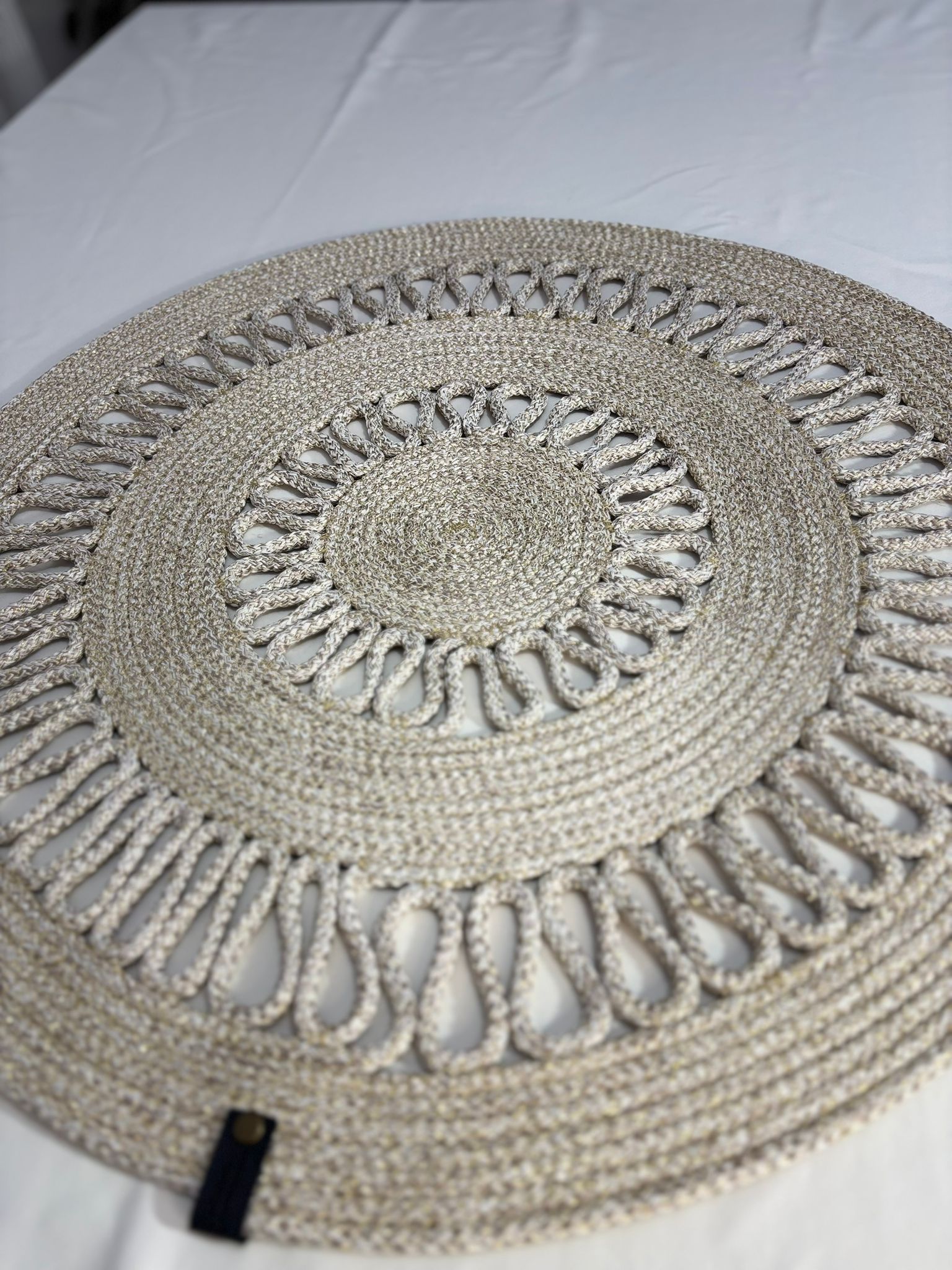 Crochet Table Runner: Boho Cotton Table Linens, Handmade