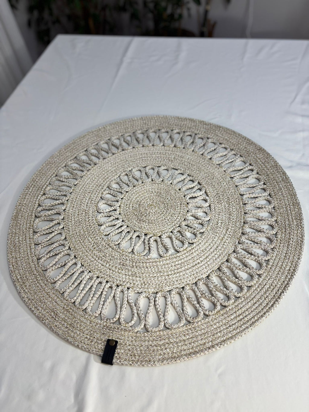 Crochet Table Runner: Boho Cotton Table Linens, Handmade