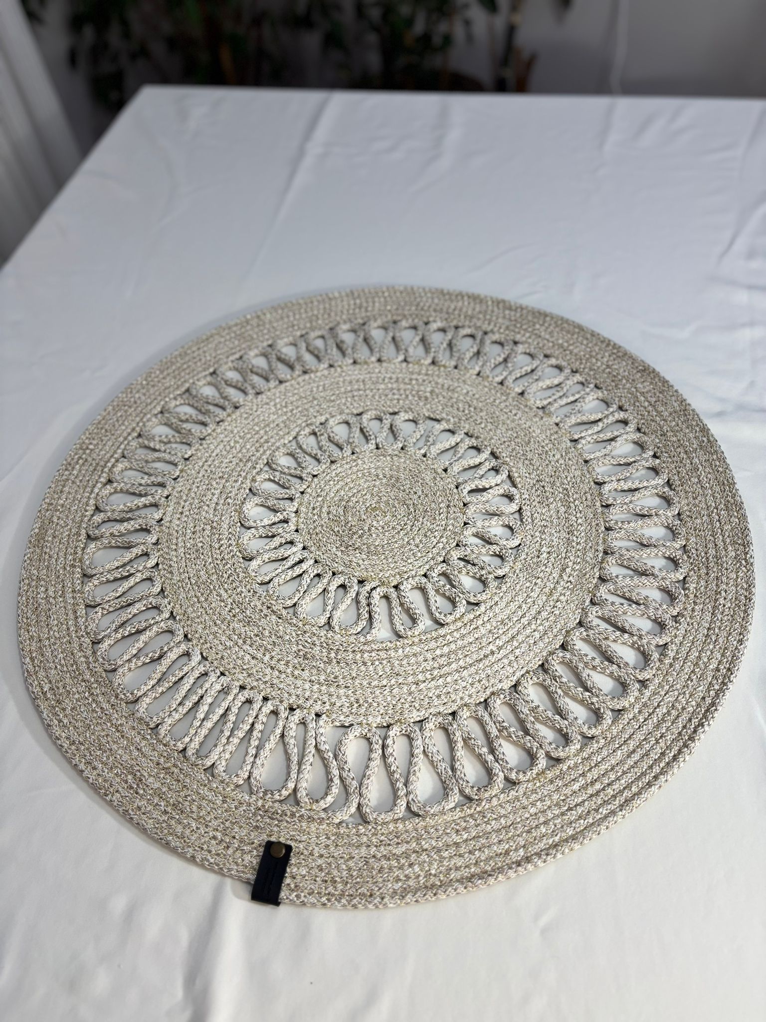 Crochet Table Runner: Boho Cotton Table Linens, Handmade