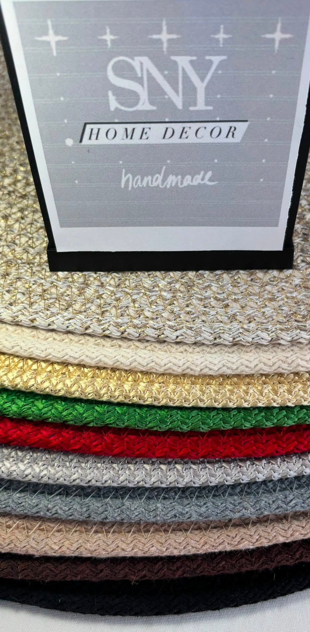 Handmade Oval Rope Placemat Set – Woven Dining Table Decor