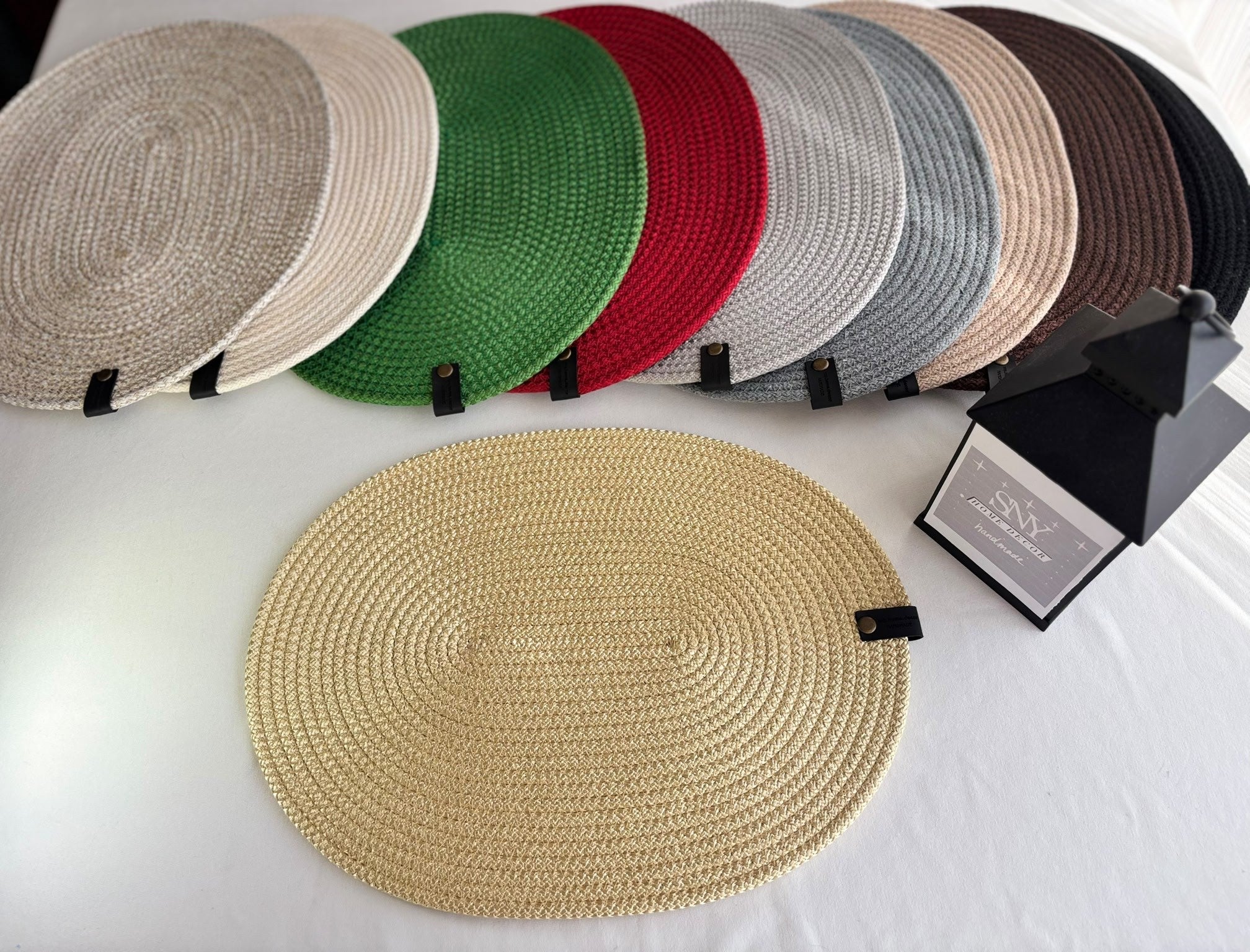 Handmade Oval Rope Placemat Set – Woven Dining Table Decor