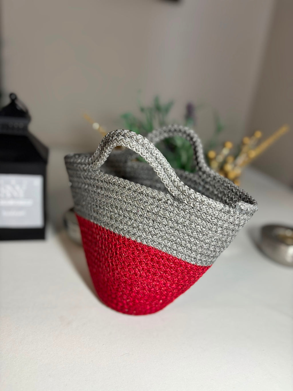 Handmade Rope Tote Bag: Woven Braid Purse - Boho Minimalist Handbag