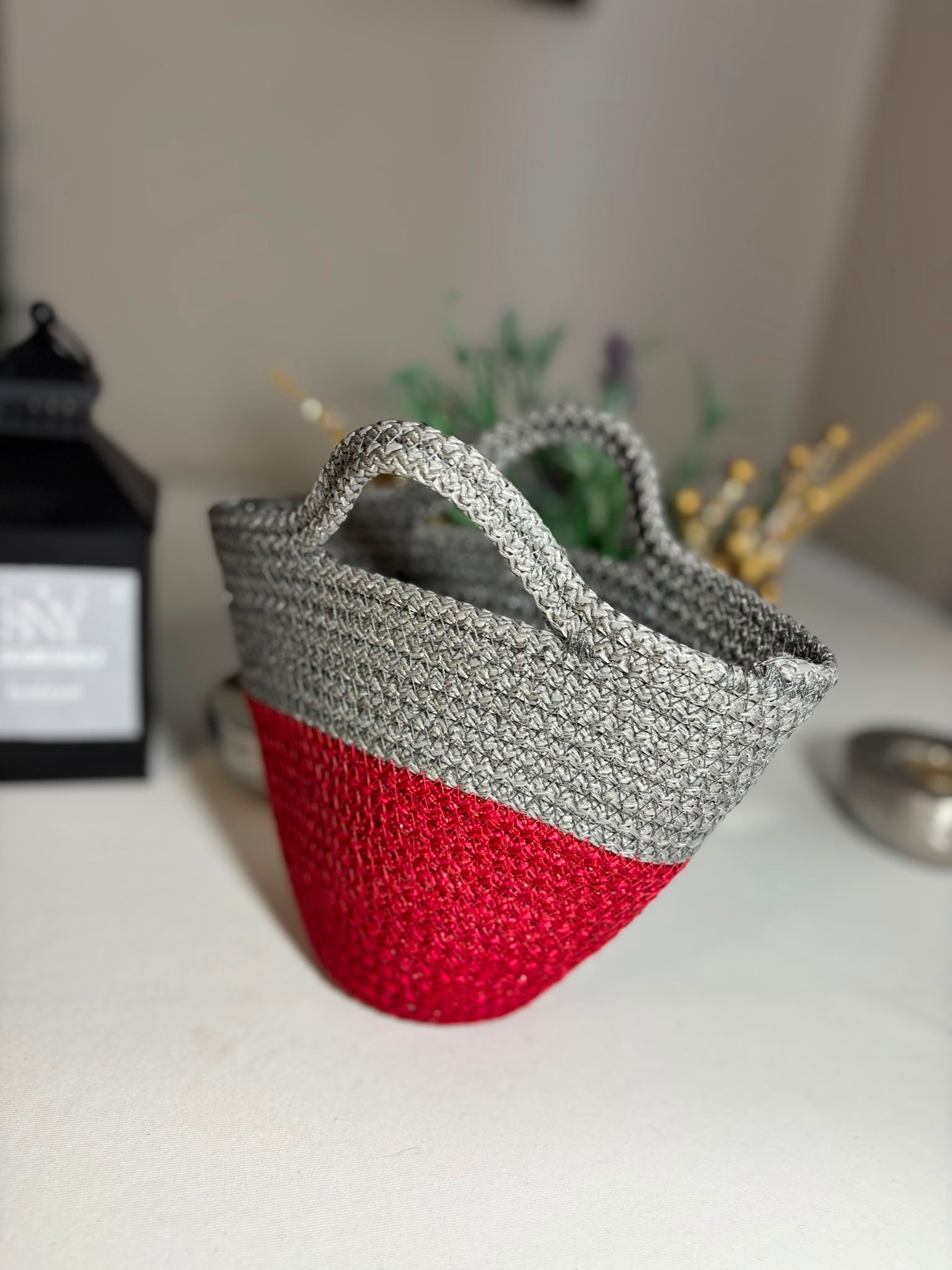 Handmade Rope Tote Bag: Woven Braid Purse - Boho Minimalist Handbag