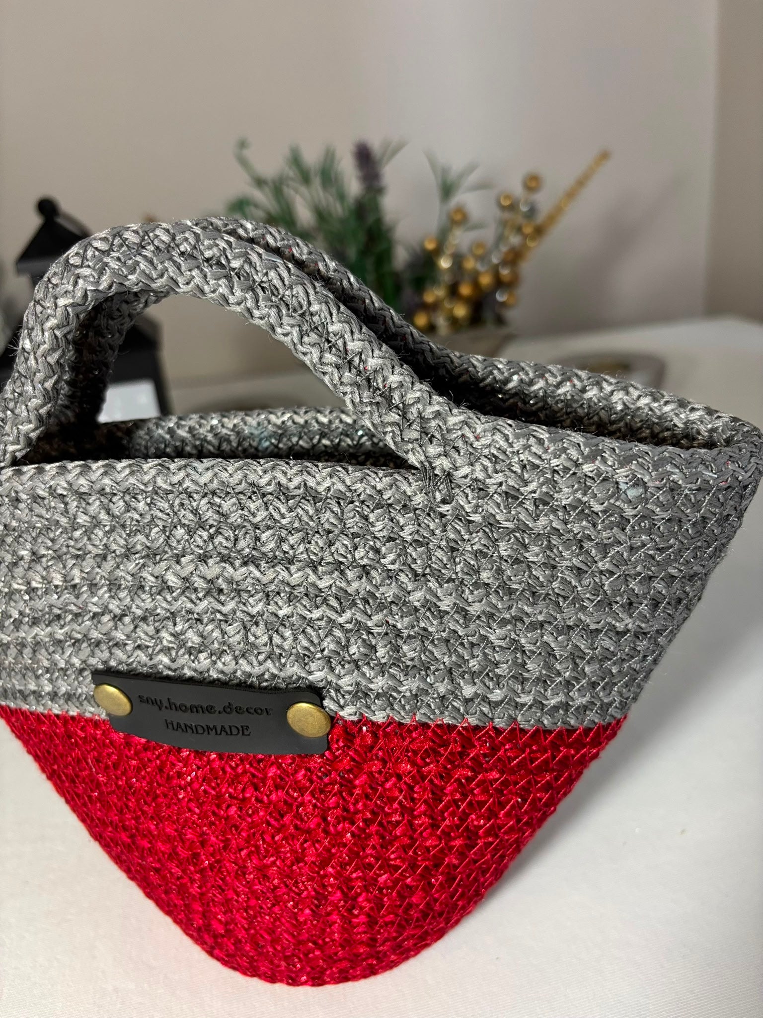 Handmade Rope Tote Bag: Woven Braid Purse - Boho Minimalist Handbag