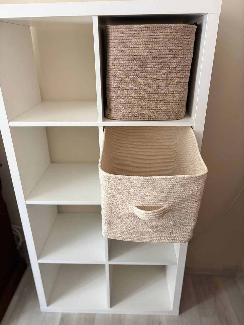 Handwoven Storage Basket for IKEA KALLAX Shelf | Washable Cotton Rope Cube Bin | Handmade Organizer Basket Nursery Toy Storage  Home Decor