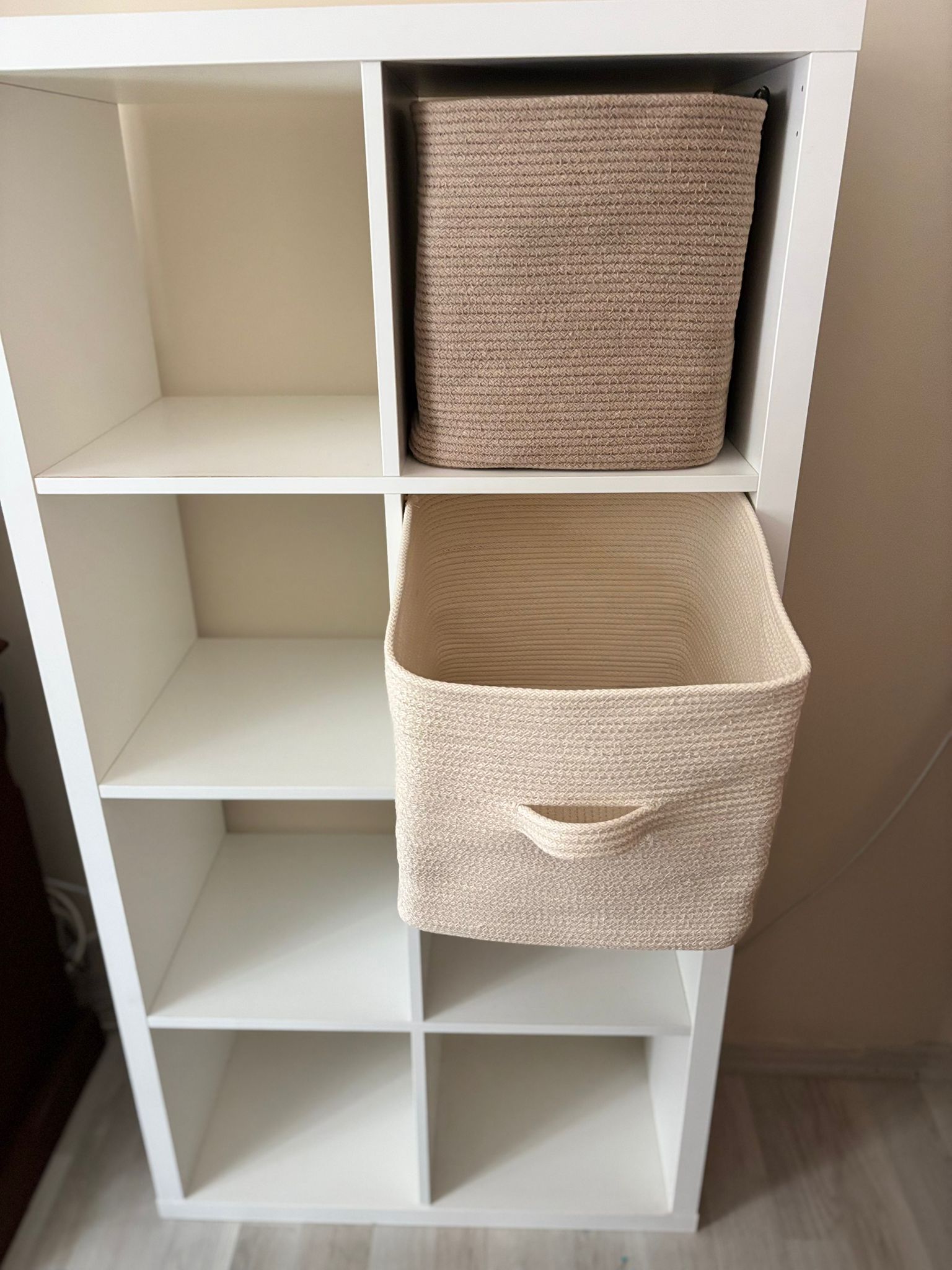 Handwoven Storage Basket for IKEA KALLAX Shelf | Washable Cotton Rope Cube Bin | Handmade Organizer Basket Nursery Toy Storage  Home Decor