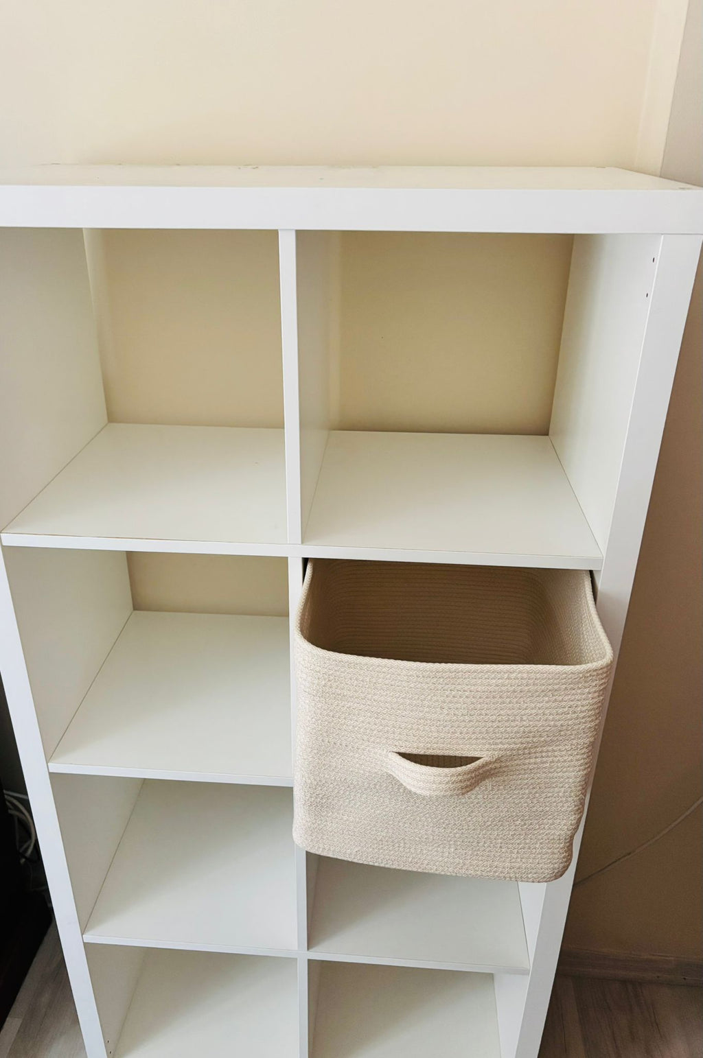 Handwoven Storage Basket for IKEA KALLAX Shelf | Washable Cotton Rope Cube Bin | Handmade Organizer Basket Nursery Toy Storage  Home Decor