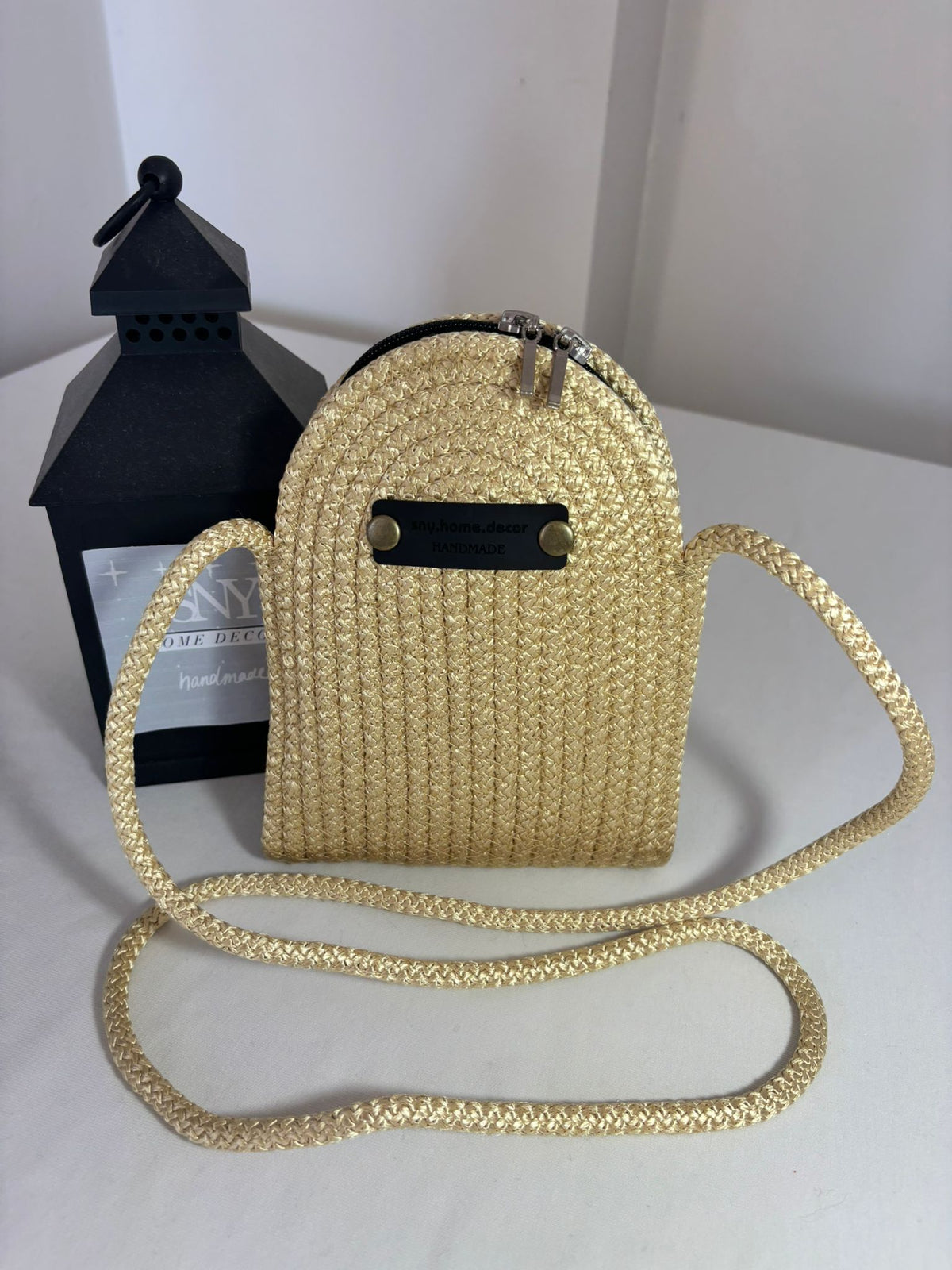 Handmade Woven Phone Crossbody Bag, Straw Cell Phone Purse, Boho Summer Phone Bag, Small Shoulder Bag, Beach Travel Bag