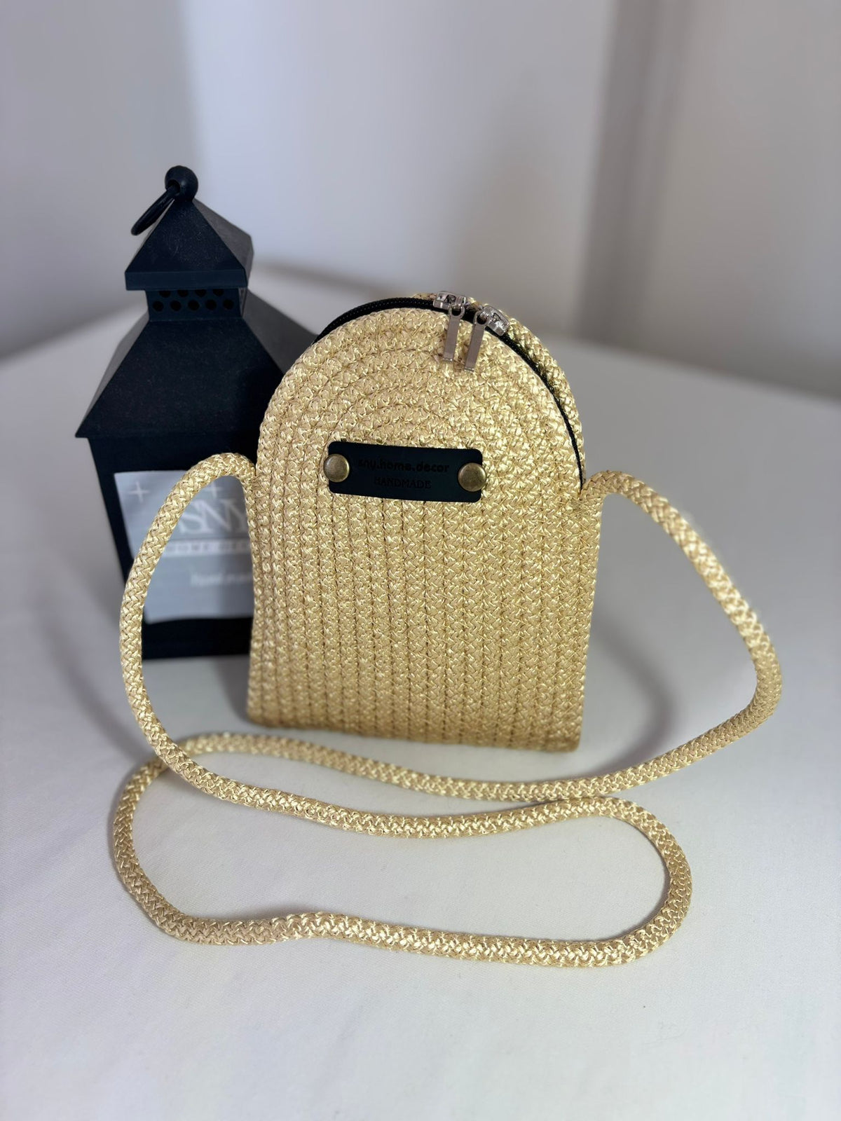 Handmade Woven Phone Crossbody Bag, Straw Cell Phone Purse, Boho Summer Phone Bag, Small Shoulder Bag, Beach Travel Bag