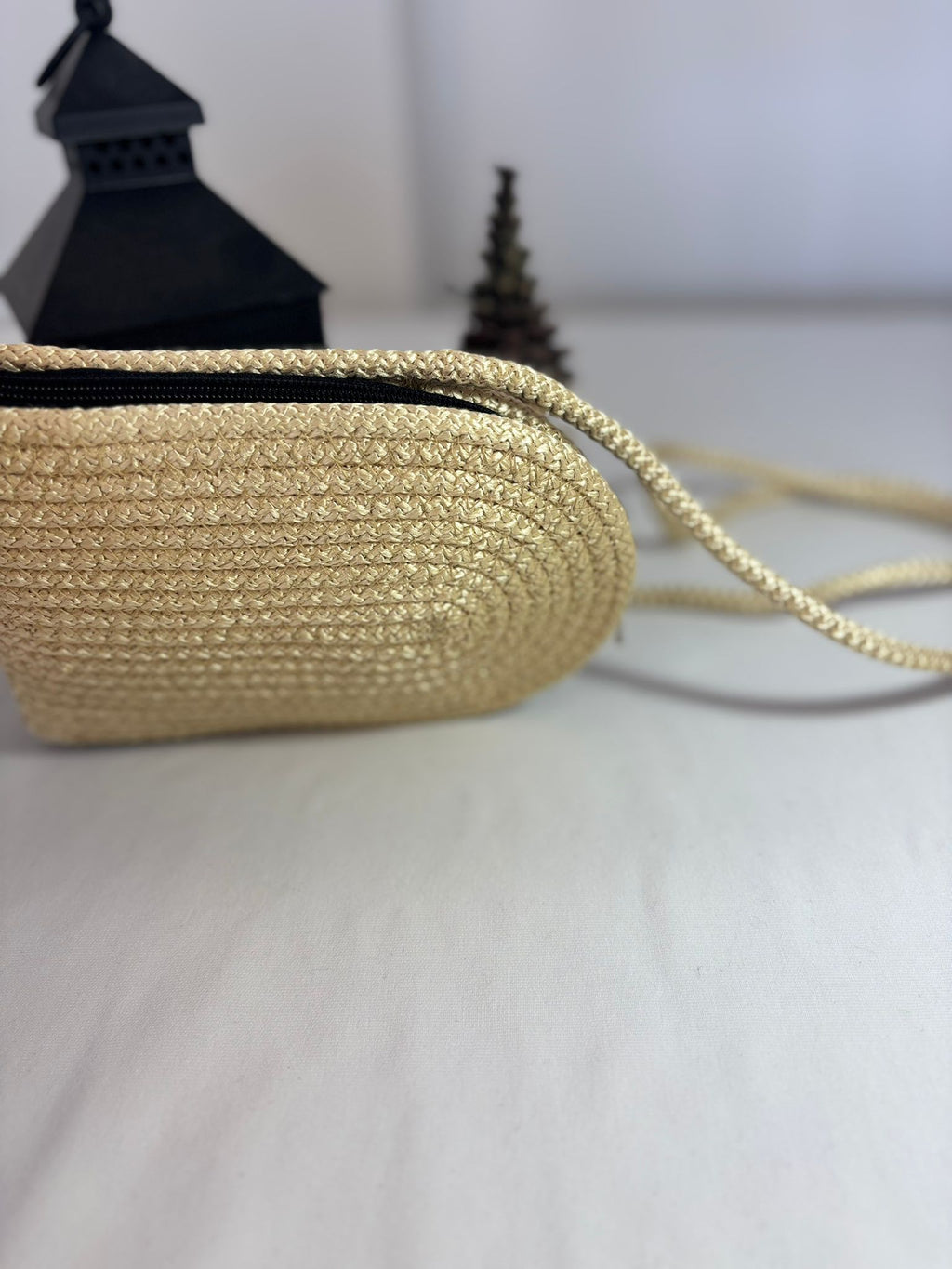Handmade Woven Phone Crossbody Bag, Straw Cell Phone Purse, Boho Summer Phone Bag, Small Shoulder Bag, Beach Travel Bag