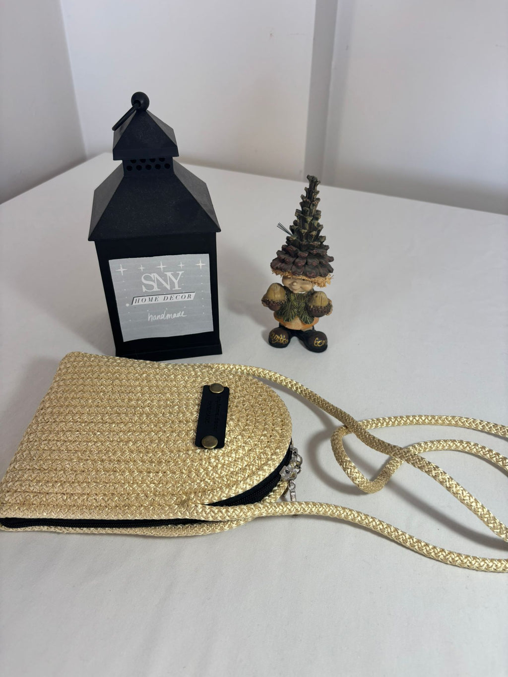 Handmade Woven Phone Crossbody Bag, Straw Cell Phone Purse, Boho Summer Phone Bag, Small Shoulder Bag, Beach Travel Bag
