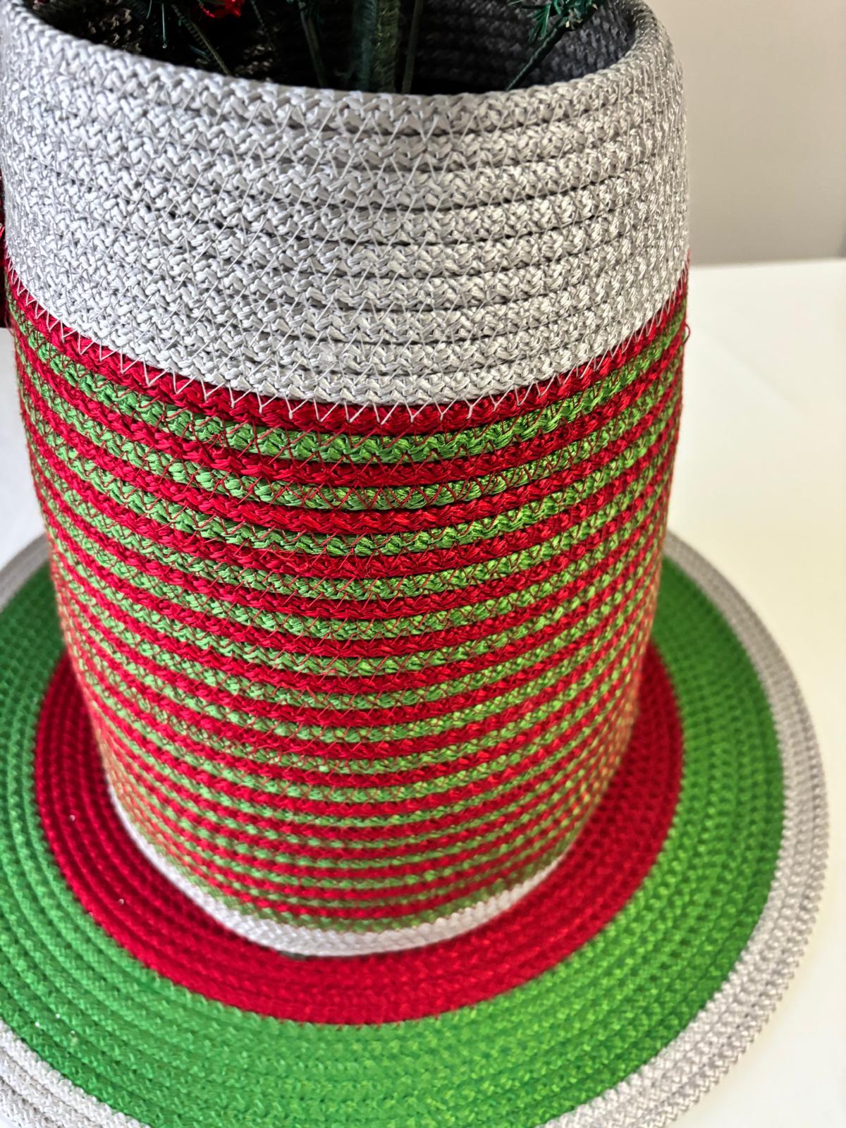 2-Piece Set Handmade Wicker Christmas Tree Stand Cover, Rustic Tree Skirt, Eco-Friendly Base Cover